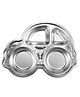 Stainless Steel Divided Meal Plate Tray 3 Compartments Dinner Dish Car Shape - Silver