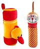 SS Impex Duck & Doremon Theme Feeding Milk Bottle Covers Pack of 2 - Yellow Orange
