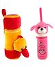 SS Impex Duck & Puppy Theme Feeding Milk Bottle Covers Pack of 2 - Yellow Pink