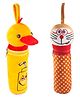 SS Impex Penguin & Doremon Theme Feeding Milk Bottle Covers Pack of 2 - Yellow Orange