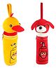 SS Impex Penguin & Puppy Theme Feeding Milk Bottle Covers Pack of 2 - Yellow Red