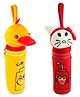 SS Impex Penguin & Kitty Theme Feeding Milk Bottle Covers Pack of 2 - Yellow Red