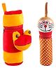 SS Impex Froggy & Doremon Theme Feeding Milk Bottle Covers Pack of 2 - Yellow & Orange
