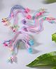 Stol'n Set Of 6 Teddy And Star Detail Hair Clips -Blue Pink Purple