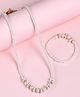 Babyhug Pearl Neck Piece & Bracelets - White