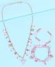 Pine Kids Free Size Necklace & Bracelet Set With Butterfly Detailing- Multicolor
