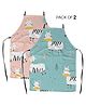 Right Gifting Satin Apron For Kids With Adjustable Waist & Centre Pocket Pack of 2- Multicolor