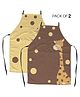 Right Gifting Satin Apron For Kids With Adjustable Waist & Centre Pocket Pack of 2- Multicolor