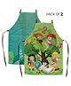 Right Gifting Satin Apron For Kids With Adjustable Waist & Centre Pocket Pack of 2- Multicolor