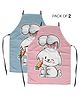Right Gifting Satin Apron For Kids With Adjustable Waist & Centre Pocket Pack of 2- Multicolor