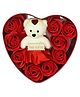 Kids Mandi Artificial Scented Rose Soap Flower Petals & Teddy Bear with Box Pack of 10 - Multicolour