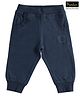 iDO Italy Jacquard Elasticated Jogger Pant Solid Color - Navy Blue