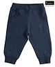 iDO Italy Jacquard Elasticated Jogger Pant Solid Color - Navy Blue