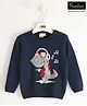 iDO Italy Cotton Full Sleeves Sweatshirt Dino Knitted - Navy Blue