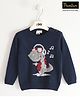 iDO Italy Cotton Full Sleeves Sweatshirt Dino Knitted - Navy Blue
