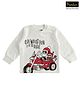 iDO Italy Interlock Full Sleeves Santa Print T-shirt - Cream