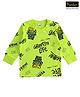 iDO Italy Cotton Full Sleeves Sweatshirt Text Printed - Neon Green