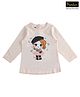 iDO Italy Cotton Full Sleeves Doll Print T-shirt - Pink