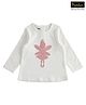 iDO Italy Interlock Full Sleeves Fairly Sequins T-Shirt - Cream