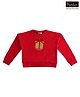 iDO Italy Cotton Full Sleeves Sweatshirt Gift Box Sequins - Red