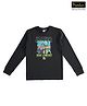 iDO Italy Cotton Knit Full Sleeves T-Shirt Car Print - Black
