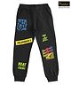 iDO Italy Fleece Full Length Trouser Text Print - Black