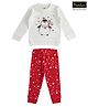 iDO Italy Interlock Full Sleeves Top and Bottomwear Penguin Print - Cream