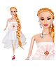 Fiddlerz Beautiful Princess Doll Toy Long Colourful Hairs With Movable Arms Legs For Girls Doll - Colour May Vary