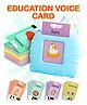 Fiddlerz Talking Flash Cards Educational Toy for Kids with 112 Double-Sided Voice Cards USB Rechargeable Learning Toy Baby Toddler Gifts  Blue