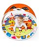 Fiddlerz Baby Play Mat Activity Centre My First Gym Foldable Laying Mat with Hanging Rattles Toys Washable - Orange
