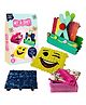 Webby DIY Art and Craft Wooden Coaster & Storage Box Build and Paint Activity Kit - Multicolour