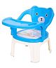 Baybee Dinning Plastic Baby Chair with Cushion Seat & High Backrest  - Blue