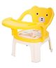 Baybee Dinning Plastic Baby Chair with Cushion Seat & High Backrest - Yellow
