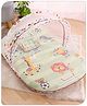 Babyhug Cotton Bedding Set with Mosquito Net Soccer Print- Green