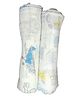 Kindermum Organic Cotton Muslin Swaddle Set of 2 Transport and Aviator- White
