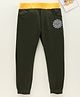 Earth Conscious Placement Print Track Pant - Olive Green