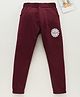 Earth Conscious Brand Name Placement Printed Track Pant - Maroon