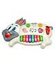 Toyshine Bunny Musical Piano with 3 Modes Animal Sounds Flashing Lights & Music- White