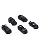 Majorette Freewheel Die-Cast Black Edition Toy Car Set Pack of 5 - Black