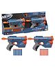Nerf Elite 2.0 Volt SD-1 Blaster 2-Pack Includes 2 Blasters & 12 Nerf Elite Darts Light Beam Targeting Dart Storage - Blue & Orange