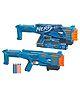 Nerf Elite 2.0 Tetrad QS 4 Blaster with Darts and Barrel Blasting - Blue Orange