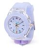 KIDSUN Round Shaped Animal Detail Silicon Strap Analog Light Watch - Purple
