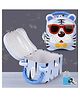 Fiddlerz Money Bank for Kids Piggy Bank Metal Body Money Saving Coin Bank for Kids Girls Boys with Lock N Key Secure Money Coin Bank Best Return Gift TIger Shape - Blue