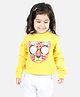 BownBee Full Sleeves Sequin Tiger Embellished Sweatshirt - Yellow
