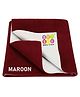 Bey Bee Premium Quick Dry Mattress Protector Baby Cot Sheet Medium - Maroon