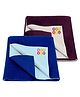 BeyBee Fast Dry Sheet Quick Original Baby Dry Sheet - Royal Blue and Plum