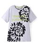 Pine Kids 100% Cotton Half Sleeves Bio Washed T-Shirt Text Print - Light Grey