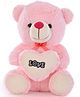 Goldenhub Teddy Bear 30 cm Sitting Pink With Heart- Height 30 cm