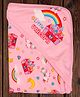 Mittenbooty Baby Hooded Wrapper Single Ply  Castle Print-Pink