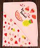 Mittenbooty Baby Hooded Wrapper Single Ply  Fruits Print-Peach